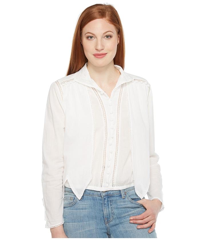 Intropia Button Front Blouse (white) Women's Blouse