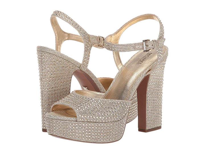 Michael Michael Kors Bennett Platform (white/gold/champagne) Women's Shoes