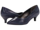 Trotters Paulina (dark Blue Patent Suede Lizard Leather) Women's 1-2 Inch Heel Shoes