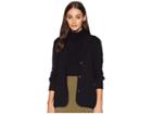 Chaps Cotton Blend Long Sleeve Sweater (polo Black) Women's Sweater