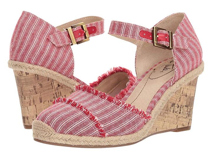 Lifestride Leena (red/white) Women's Wedge Shoes