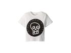 Stella Mccartney Kids Arrow Short Sleeve Skull T-shirt W/ Logo Lettering (toddler/little Kids/big Kids) (white) Boy's T Shirt