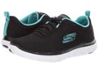 Skechers Flex Appeal 2.0 (black/turquoise) Women's Shoes