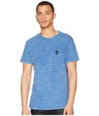 Rvca Washout Short Sleeve Knit T-shirt (cobalt) Men's T Shirt