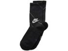 Nike Sportswear Texture Knit Crew Socks (black/gunsmoke) Men's Crew Cut Socks Shoes