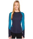 Under Armour Allseason Reactor Run Long Sleeve (midnight Navy/bayou Blue/reflective) Women's Clothing