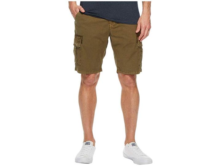 Lucky Brand Stretch Sateen Cargo Shorts (olive Night) Men's Shorts