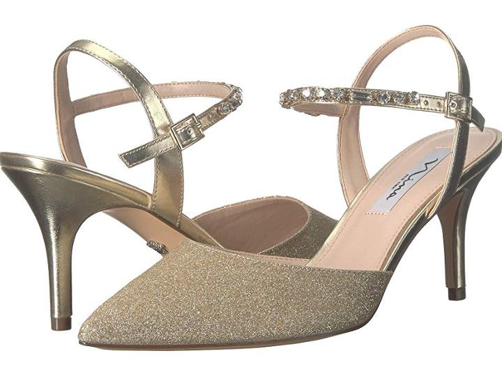 Nina Tonya (platino Glitter) Women's 1-2 Inch Heel Shoes