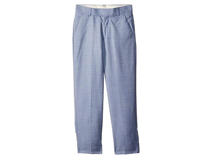 Calvin Klein Kids Striated Sharkskin Pants (big Kids) (medium Blue) Boy's Casual Pants