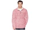 True Grit Frosty Tipped Pile 1/4 Zip Pullover (red) Men's Long Sleeve Pullover