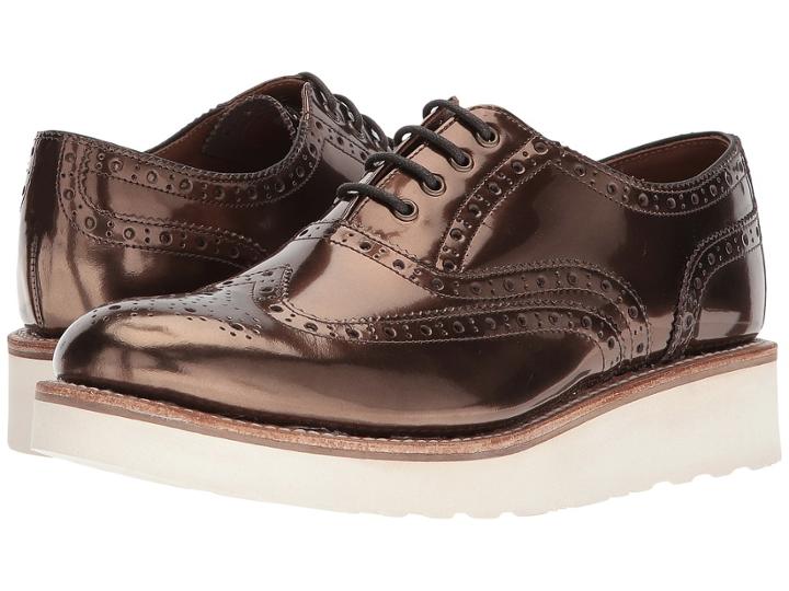Grenson Emily Flatform Oxford (chocolate Metallic) Women's Shoes