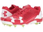 Under Armour Ua Deception Low Dt (red/white) Men's Cleated Shoes