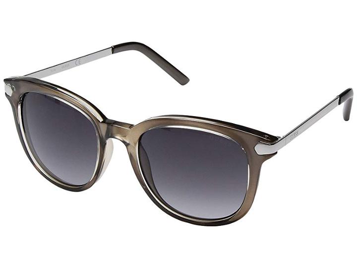 Guess Gf6022 (crystal Grey/smoke Gradient Lens) Fashion Sunglasses