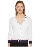 Ivanka Trump Button Front Sweater (white) Women's Sweater