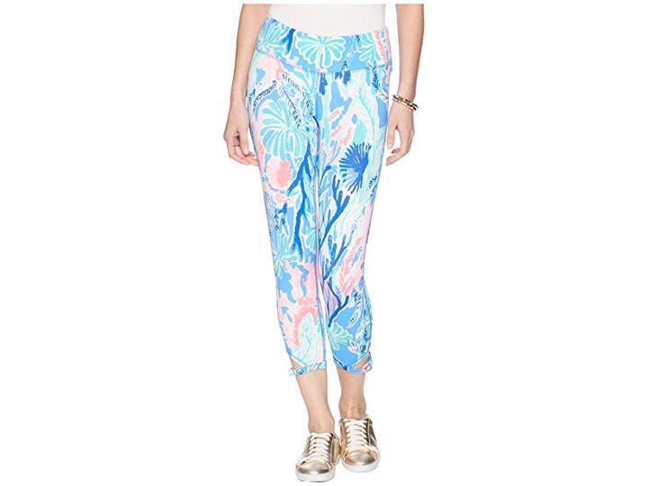 Lilly Pulitzer Luxletic Gemma Weekender Cropped Legging (multi Jet Stream) Women's Casual Pants