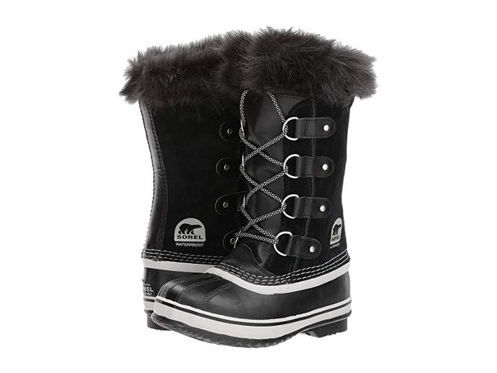 Sorel Kids Joan Of Arctic (little Kid/big Kid) (black/oyster) Girls Shoes