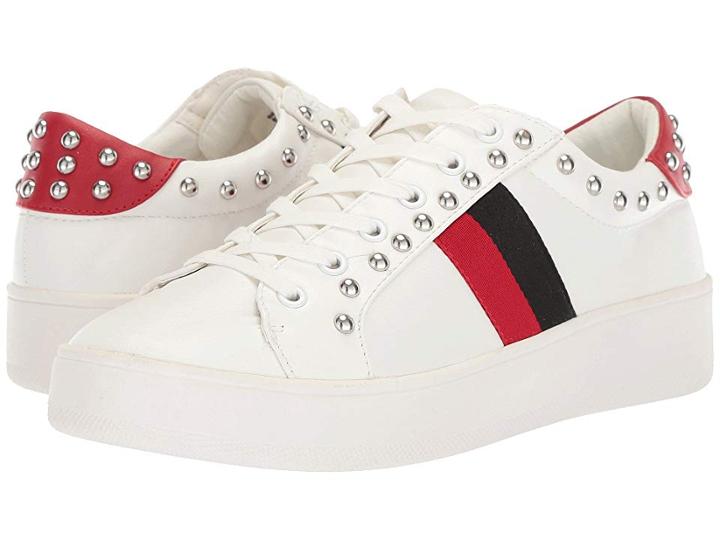 Steve Madden Belle Sneaker (white Multi) Women's Lace Up Casual Shoes