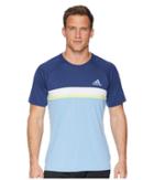 Adidas Club Colorblock Tee (ash Blue) Men's T Shirt