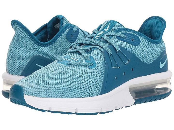 Nike Kids Air Max Sequent 3 (big Kid) (green Abyss/igloo/bleached Aqua/white) Girls Shoes