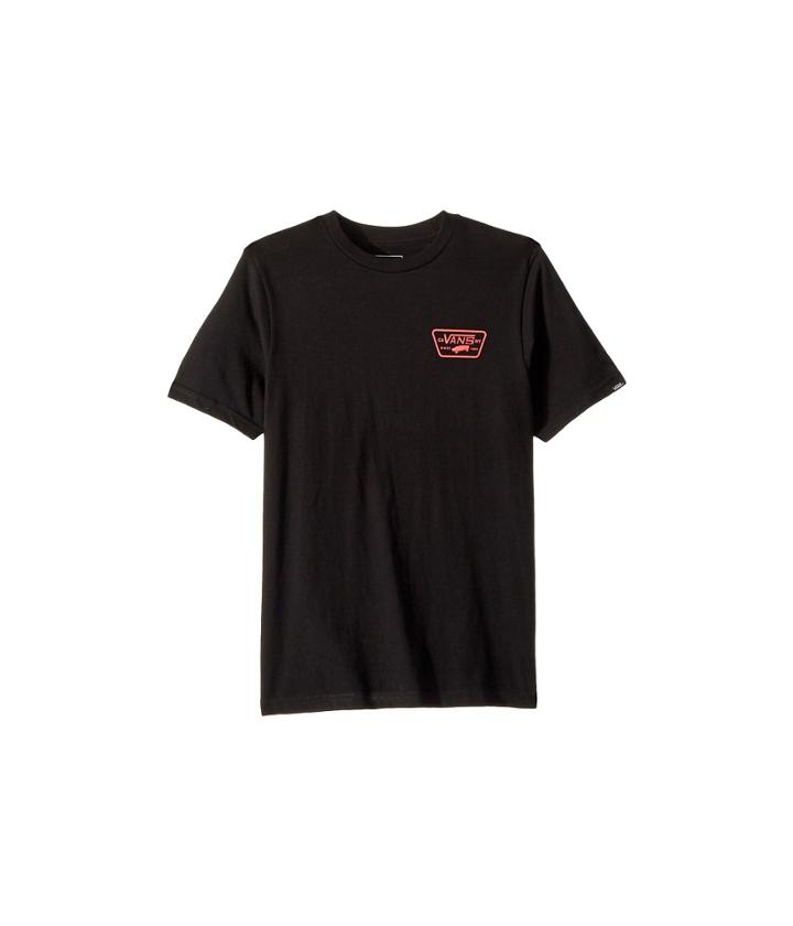 Vans Kids Full Patch Back Short Sleeve T-shirt (big Kids) (black/dubarry) Boy's T Shirt