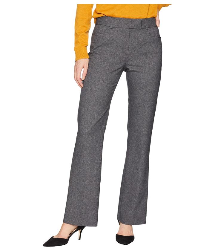 Tahari By Asl Twill Trouser Pants (grey) Women's Casual Pants