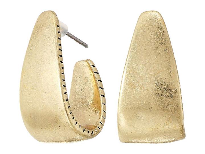 The Sak Large Post Hoop Earrings (gold) Earring