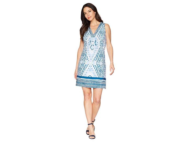 Hale Bob Feel The Heat Matte Microfiber Dress (blue 2) Women's Dress