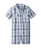 Columbia Kids Bonehead Romper (infant) (sail Plaid) Kid's Jumpsuit & Rompers One Piece
