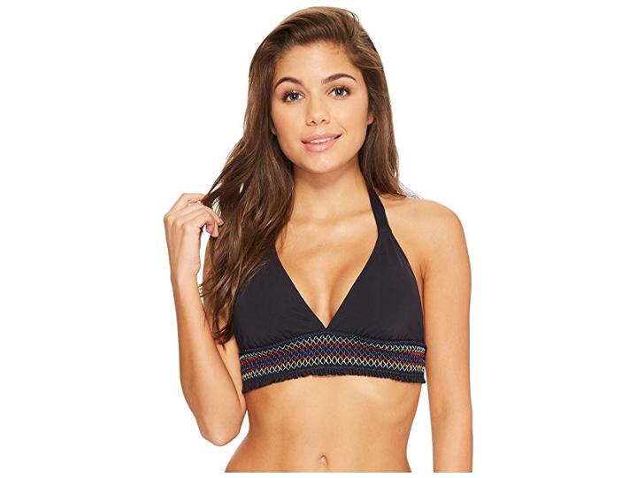 Bleu Rod Beattie Smock It To Ya Halter Bikini Top (black) Women's Swimwear