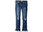 Hudson Kids Ruffle Crop Jeans In Dark Wash (big Kids) (dark Wash) Girl's Jeans