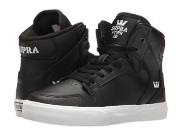 Supra Kids Vaider (little Kid/big Kid) (black/white) Boys Shoes