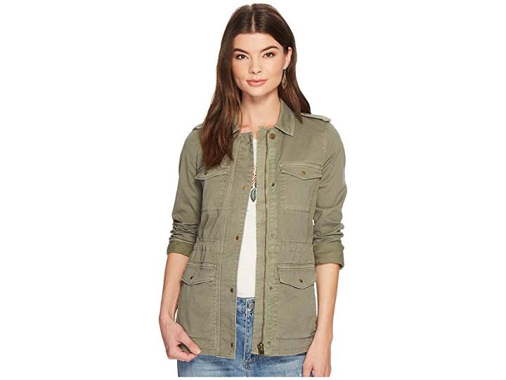 Lucky Brand Girlfriend Utility Jacket (desert Olive) Women's Coat