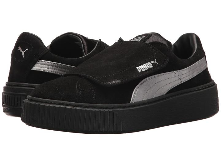 Puma Platform Strap Satin Ep (puma Black/puma Black) Women's Shoes