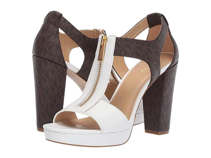Michael Michael Kors Berkley Sandal (optic White/brown) Women's Sandals