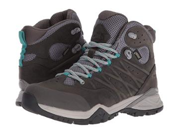 The North Face Hedgehog Hike Ii Mid Gtx(r) (q-silver Grey/porcelain Green) Women's Shoes