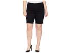 Nydj Plus Size Plus Size Briella Shorts W/ Fray Hem In Black (black) Women's Shorts