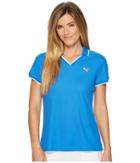 Puma Golf Pique Polo (nebulas Blue) Women's Short Sleeve Pullover