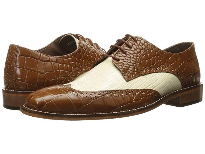 Stacy Adams Giordano Wingtip Oxford (mustard/ivory) Men's Shoes