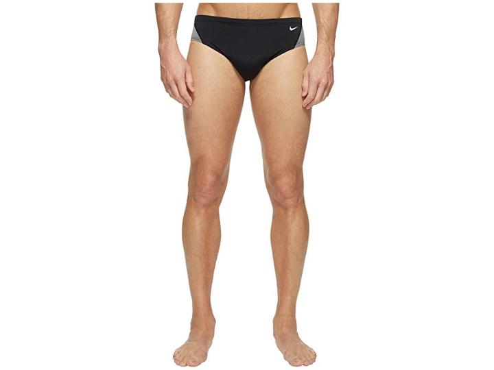 Nike Surge Color Block 100% Poly Brief (black) Men's Swimwear