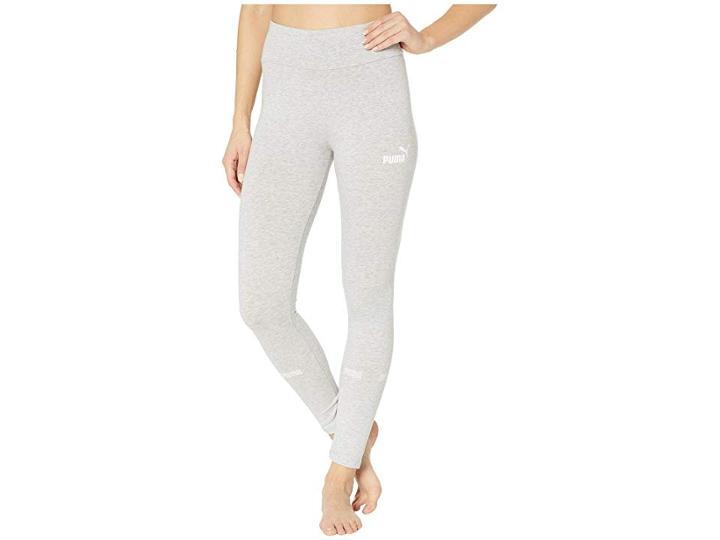 Puma Amplified Leggings (light Grey Heather) Women's Casual Pants