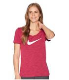 Nike Dry Tee (wild Cherry/heather) Women's T Shirt