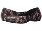 Crocs Lina Graphic Flat (black/floral) Women's Flat Shoes