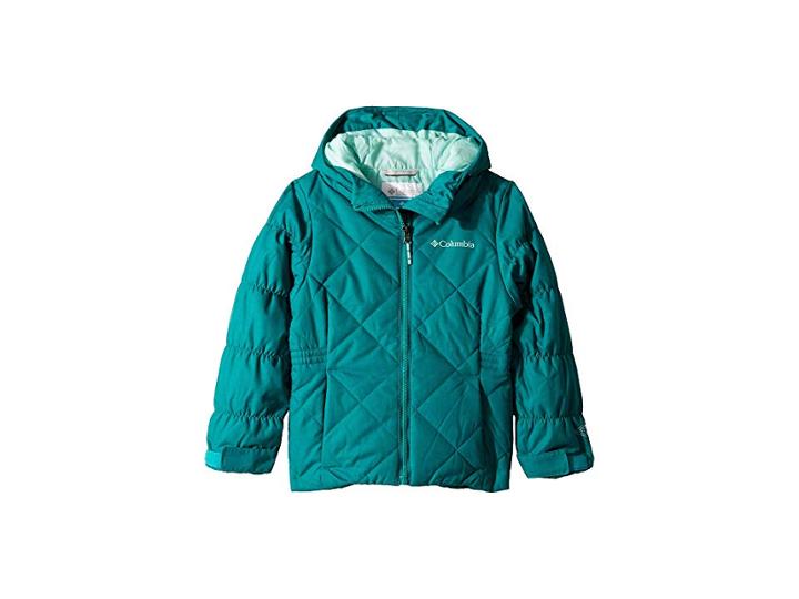 Columbia Kids Casual Slopestm Jacket (little Kids/big Kids) (emerald Heather/pixie) Girl's Coat