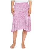 Mod-o-doc Patchwork Burnout Jersey Swing Skirt With Lining (aster) Women's Skirt