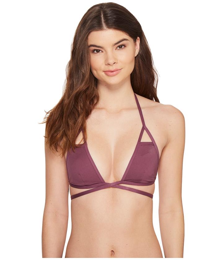 Vitamin A Swimwear Serra Keyhole Wrap Top (tea Rose Ecolux) Women's Swimwear