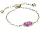 Kendra Scott Elaina Bracelet (gold/fuchsia Kyocera Opal) Bracelet