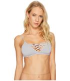 L*space Jaime Top (fog Grey) Women's Swimwear