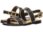 Tory Burch Delaney Flat Sandal (perfect Black/gold) Women's Shoes