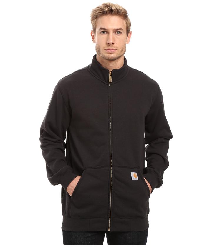 Carhartt Haughton Midweight Mock Neck Zip Sweatshirt (black) Men's Sweatshirt