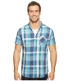 United By Blue Short Sleeve Washington Plaid Shirt (blue) Men's Clothing